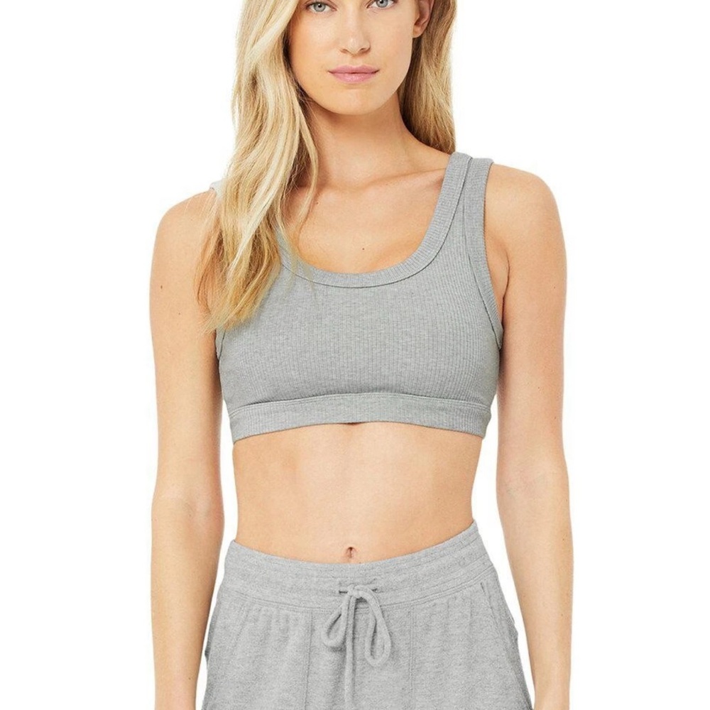 Alo Yoga Wellness Bra  Dove Grey‎ Size X Small - Picture 2 of 12